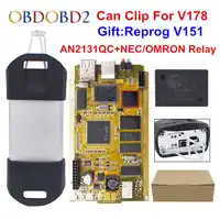 CYPERSS AN2131QC AN2135SC Full ชิปคลิป V178 + Reprog V172 อินเทอร์เฟซการวินิจฉัยอัตโนมัติ Gold PCB สำหรับสามารถคลิปรถยนต์ 1998-2017