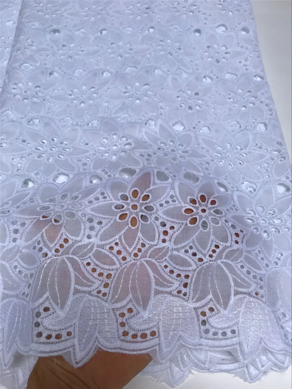 Швейцарская вуаль кружева в швейцарской последние Африканские кружева детские ткани хлопок кружева белая ткань для dress5yard/lo5815