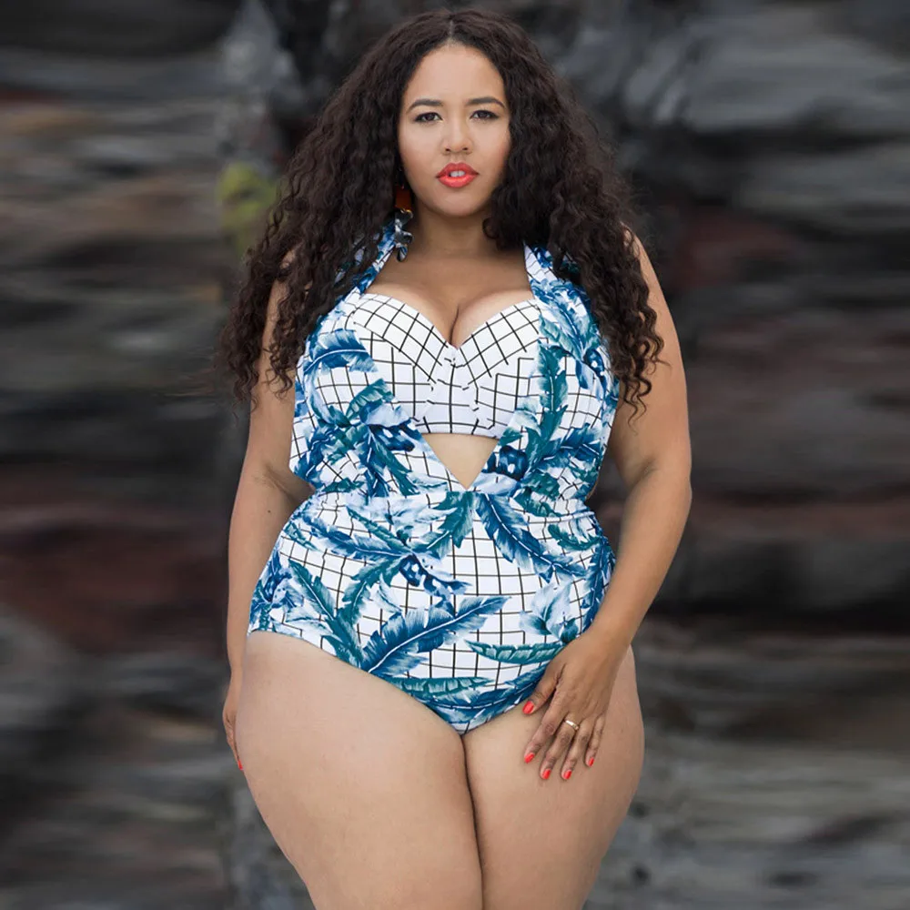 

3PCS Plus Size Swimwear Women Swimsuit Push Up Bikini Bathing Monokini Bra Beachwear Large Size one piece swimsuit 4XL 3XL FF5