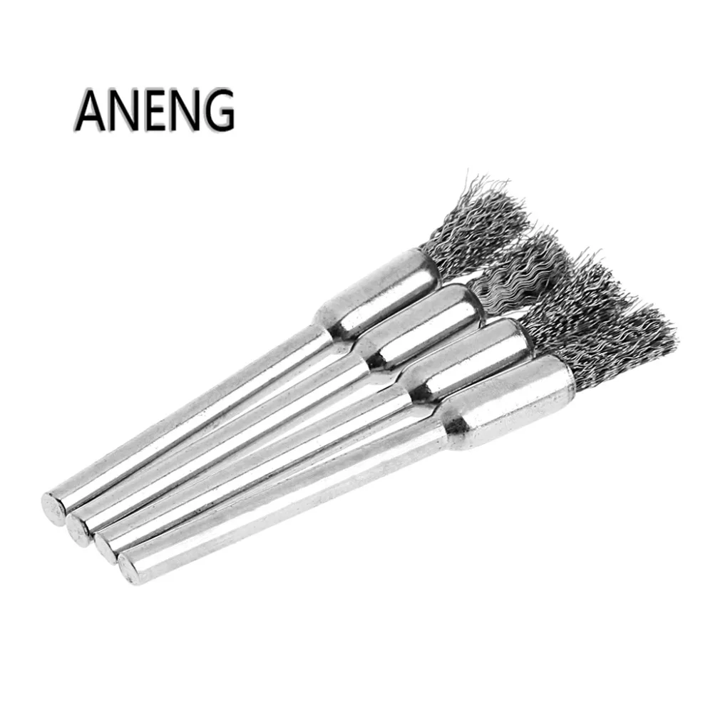 

ANENG 4Pcs 5mm Steel Wire Brushes Polishing Wheel Brush for Tools Mini Brushed Burr
