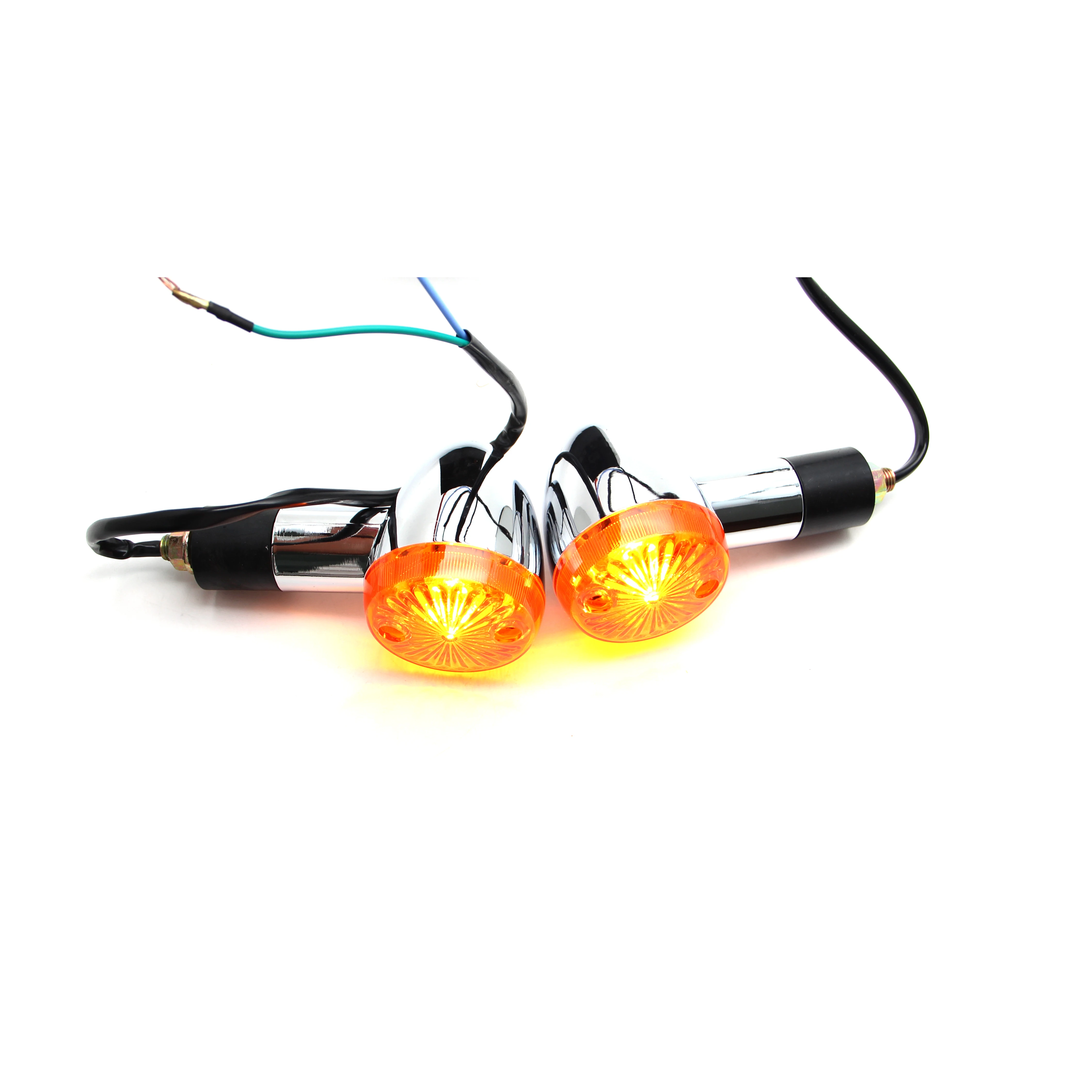 cheap Universal For Motorbike Street Bike Sport Bike Chopper Custom VTX 2PCS Motorcycle ABS Turn Signal Bullet Lights Turn Indicator