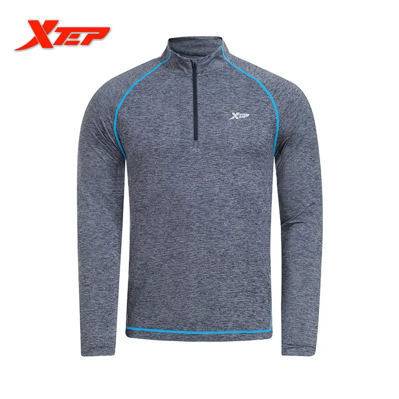 XTEP T shirt Long Sleeve for Men Compression Garment Fitness Running