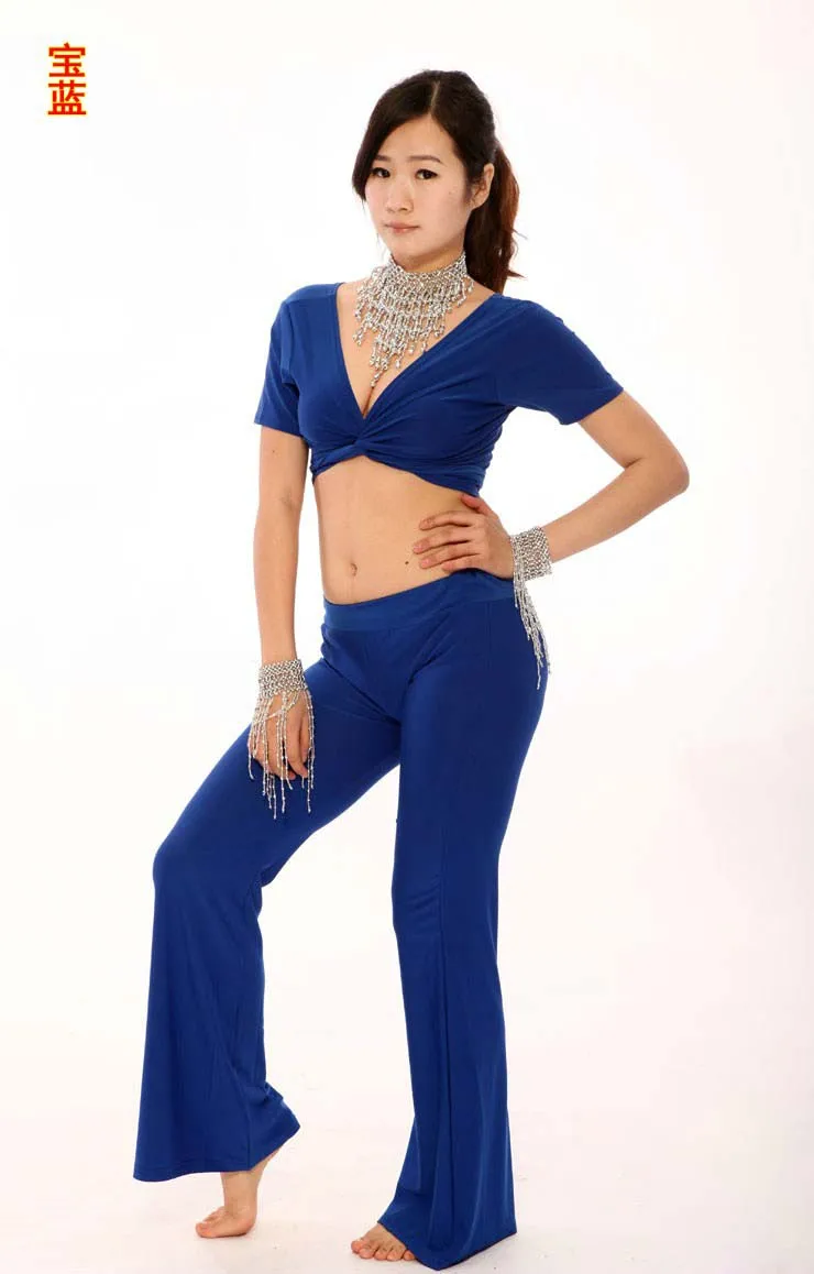 Живота Танцы костюм юбкa хлoпкoвый Специальное предложение с ограничением по времени Для женщин живота Одежда для танцев, костюм трико S12 K26 - Цвет: navy blue