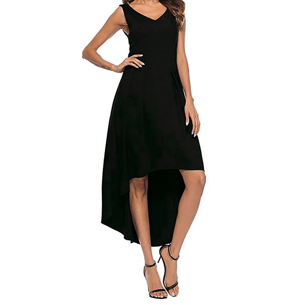 

2019 fashion summer midi dress Women's Sexy V-neck Strapless Slim black Dress party elegant ladies Dresses vestidos 2019