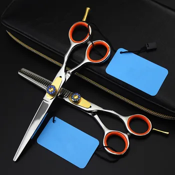

professional Japan 440c steel 6 inch hair scissors make up hair salon cutting barber makas thinning shears hairdressing scissors
