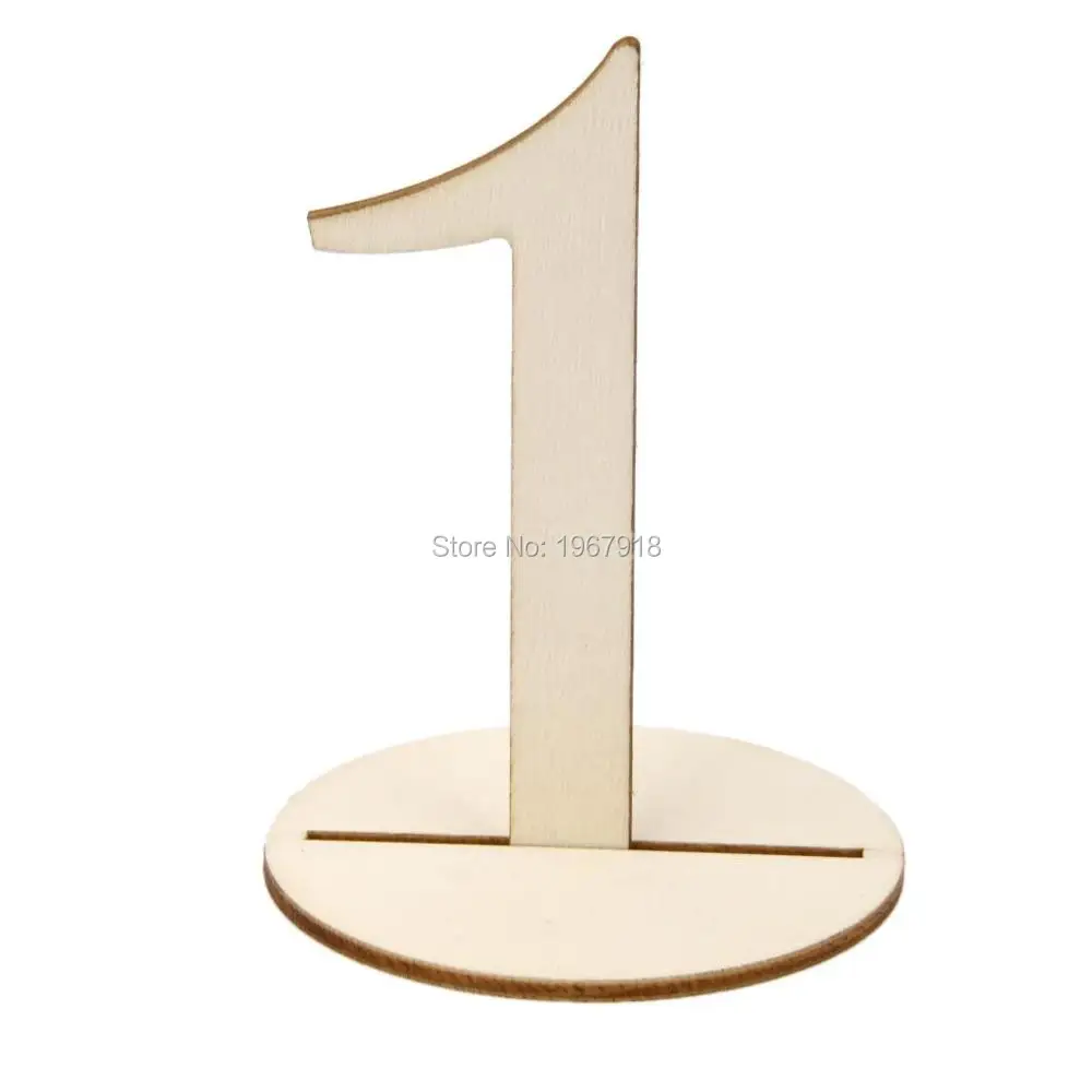 1-10 Wood Table Number, Rustic Wedding Centerpieces Decoration Table Stand, Wooden Table Numbers for Wedding Party (1)