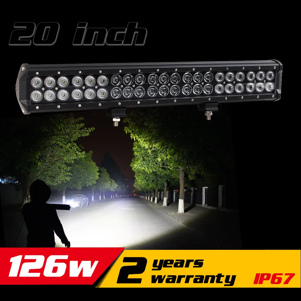 20Inch 126w LED Light Bar for Tractor ATV LED Offroad Light Bar LED Bar Offroad 4X4 Drive Light LED Work Light Seckill 120w