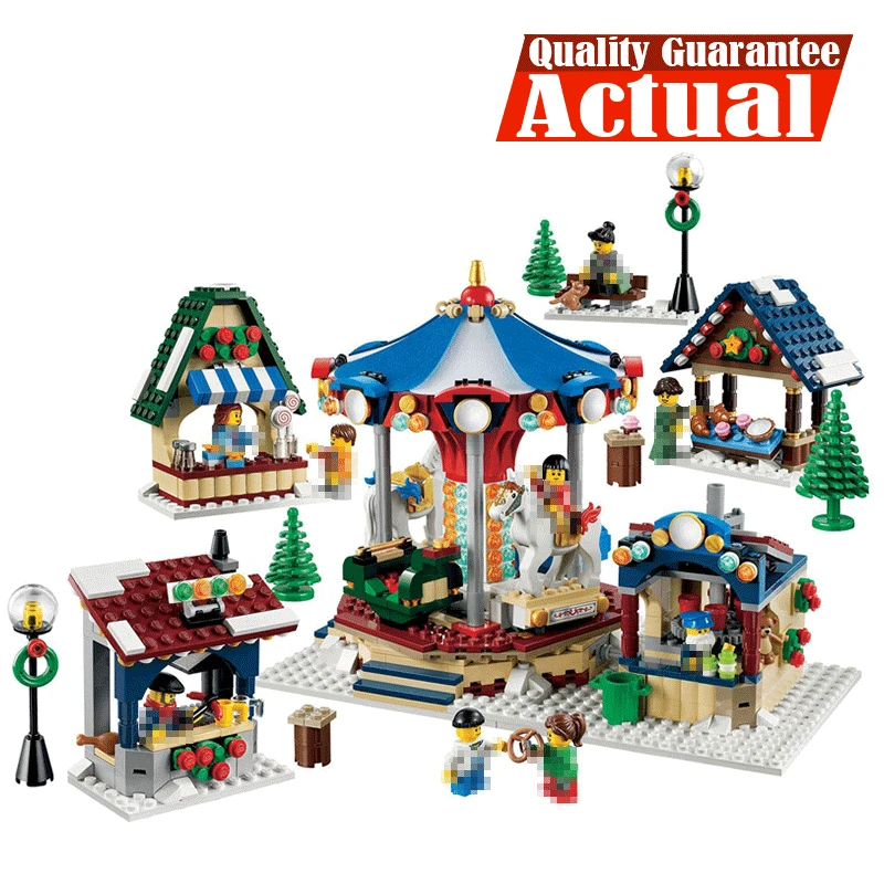 

LEPIN 36010 Winter Village Market Street View Creator Building Blocks Bricks Toys DIY For Kid 1412PCS Compatible legoINGly 10235