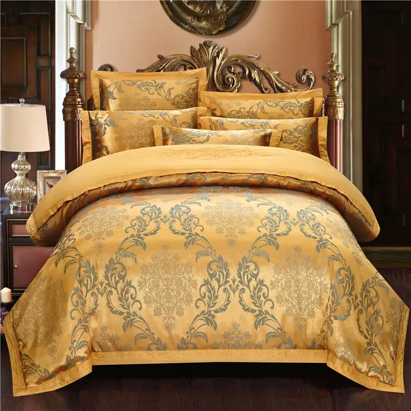 ropa de cama Gold Luxury Bedding set embroidery Duvet ...