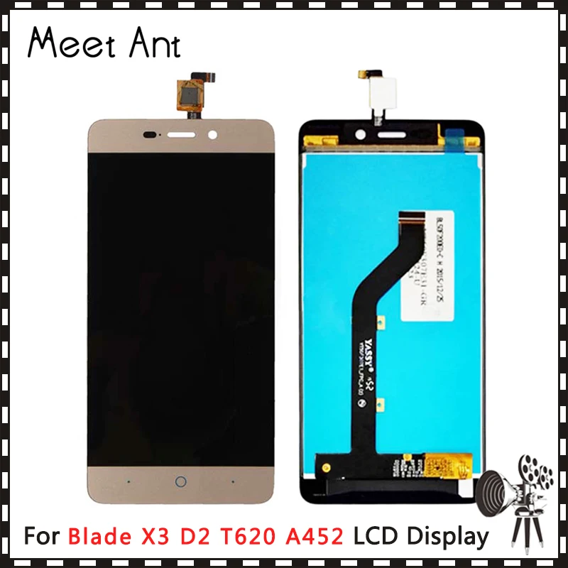 Высококачественный ЖК дисплей 10 шт./лот 5 0 ''для ZTE Blade X3 D2 T620 A452 с сенсорным