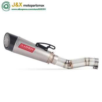 

Motorcycle Exhaust Muffler Full System Middle Link Connector Mid Pipe Slip On For suzuki GSX R600 R750 GSXR600 GSXR750 K7 2007