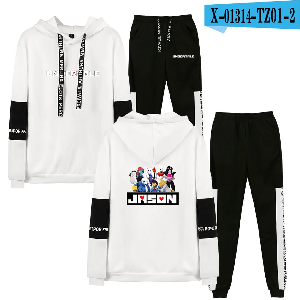 Мужские спортивные костюмы Undertale Sans, модный спортивный костюм для мужчин, тренировочный костюм Survete, мужская спортивная одежда, костюм с капюшоном, спортивный костюм, комплект для мужчин - Цвет: N