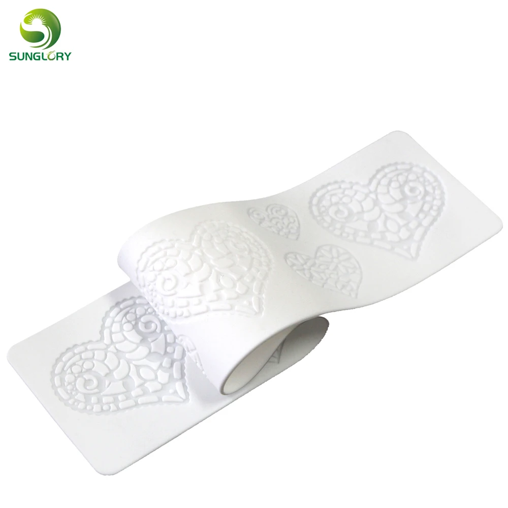 Buy Heart Silicone Baking Mat Cake Sugar Lace Mold
