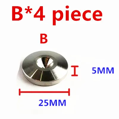 4 шт из нержавеющей стали амортизатор ножка/Накладка для динамика усилитель CD плеер ЦАП предусилитель - Цвет: B