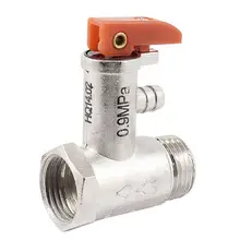 Серебряный тон Электрический металлический водонагреватель предохранительный клапан 0.9Mpa