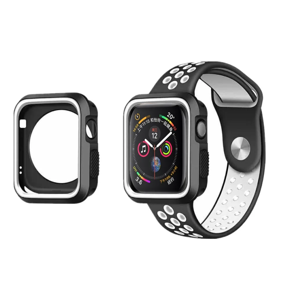 cover For Apple Watch case apple wacth 4 3 2 iwatch 42mm 38mm 44mm 40mm Accessories protective silicone protector shell Frame cover For Apple Watch case apple wacth 4 3 2 iwatch 42mm 38mm 44mm 40mm Accessories protective silicone protector shell Frame