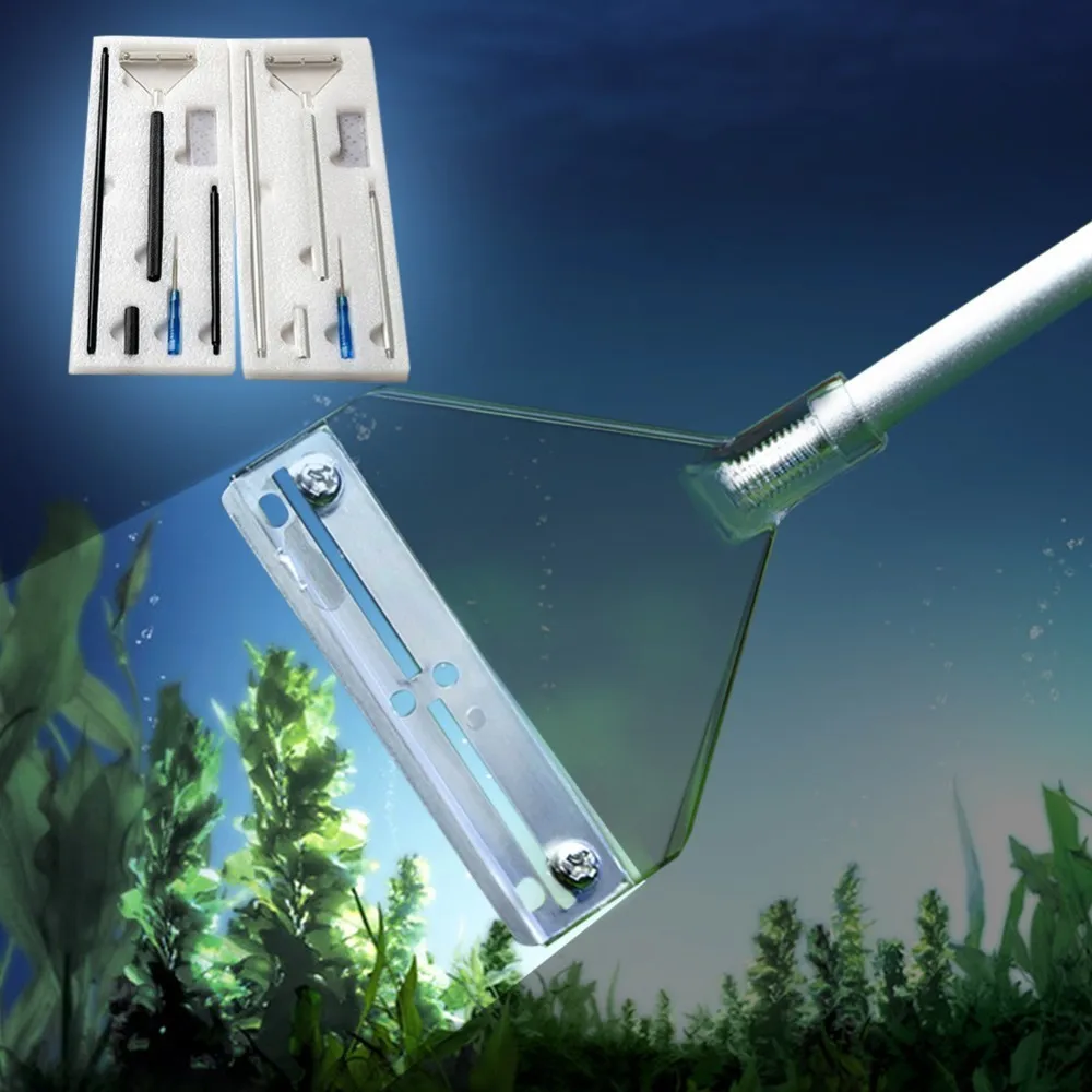 

Aluminum Alloy Aquatic Plants Scraper Aquarium Algae Scraper Moss Remover Fish Tank Cleaning Tools Fish Tank Algae Razor Scraper