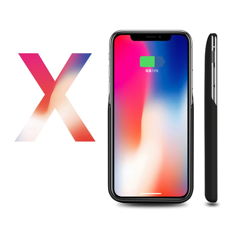 Чехол для iPhone x 5000 mAh Портативная аккумуляторная батарея Зарядка Поддержка