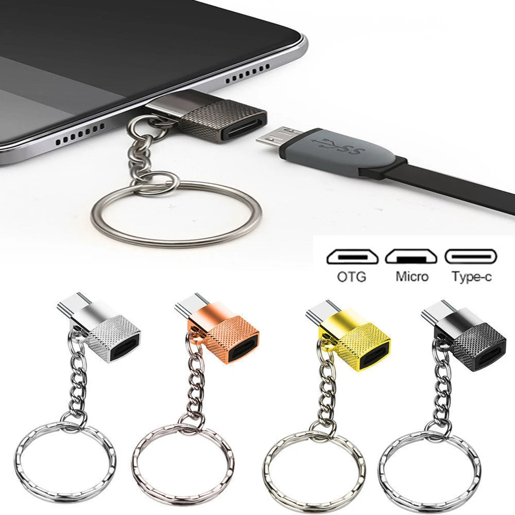 Мини-смартфон Micro USB порт для type-c порт адаптер type c для Usb-c Usbc конвертер цинк конвертер сплавов брелок