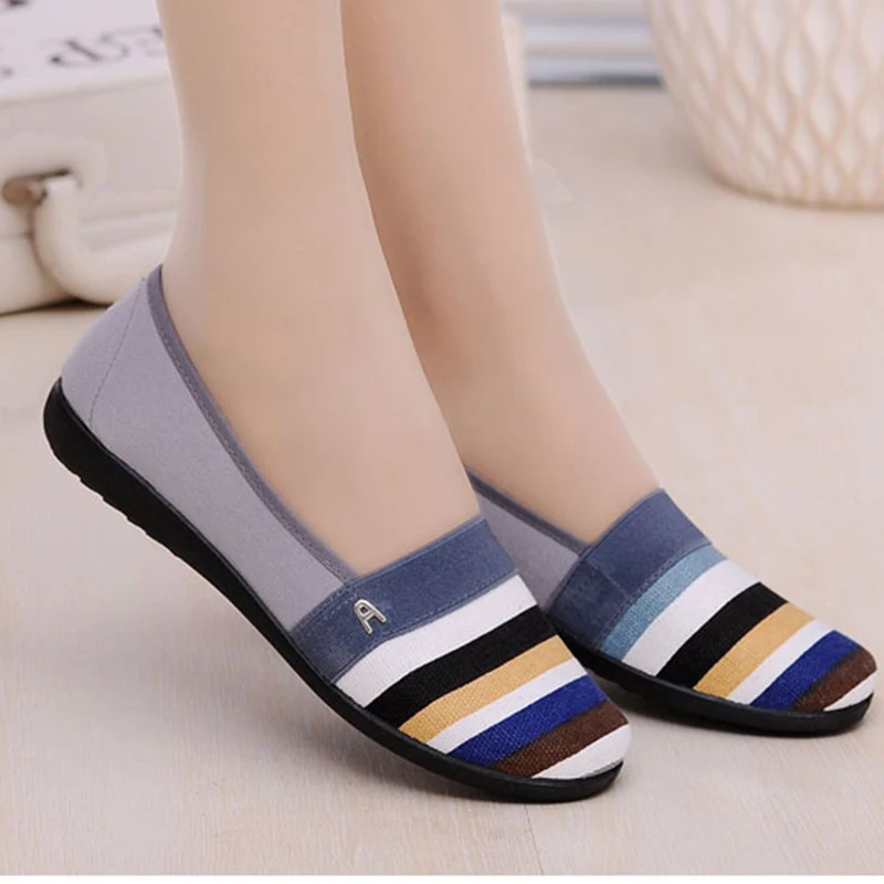 

Women's Flats 2019 Women Spring Footwear Shoes Ladies Slip on Casual Comfortable Flat Shoes Mother Soft Walk Shoes