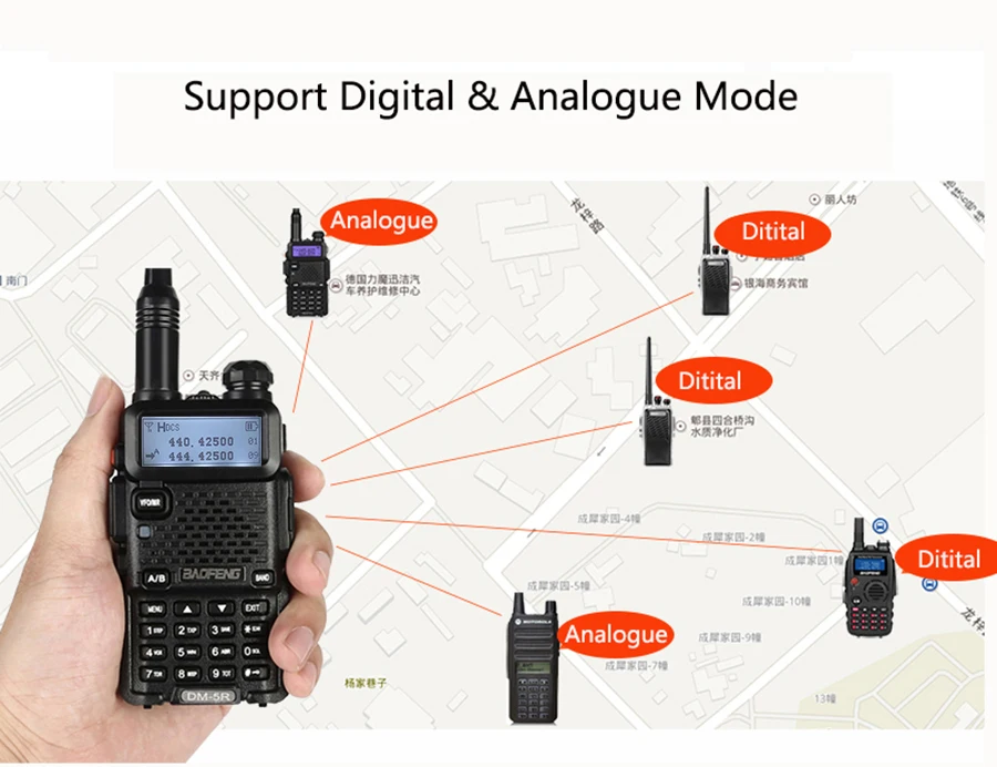 baofeng Dmr TDMA dual Time slot Dm-5R радио ht цифровой аналоговый двухдиапазонный рация для радиостанции Vhf Uhf Dmr ретранслятор