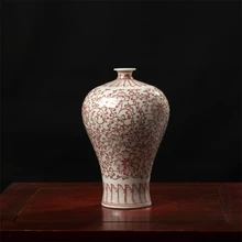 Антикварная дзиндечженьская цветок Керамика расписанную Meiping домашний декор предметы меблировки ручной работы