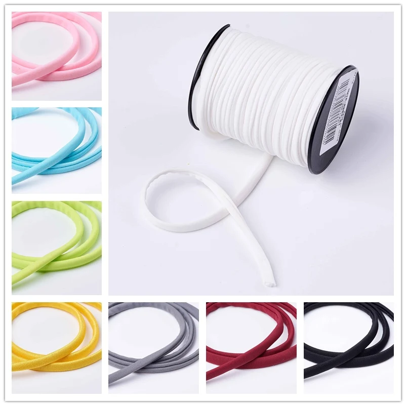 20 m/roll 5mm mode doux minuscule cordon en Nylon fil élastique pour les femmes Bracelets collier ras du cou bijoux à bricoler soi-même accessoires 19 couleur