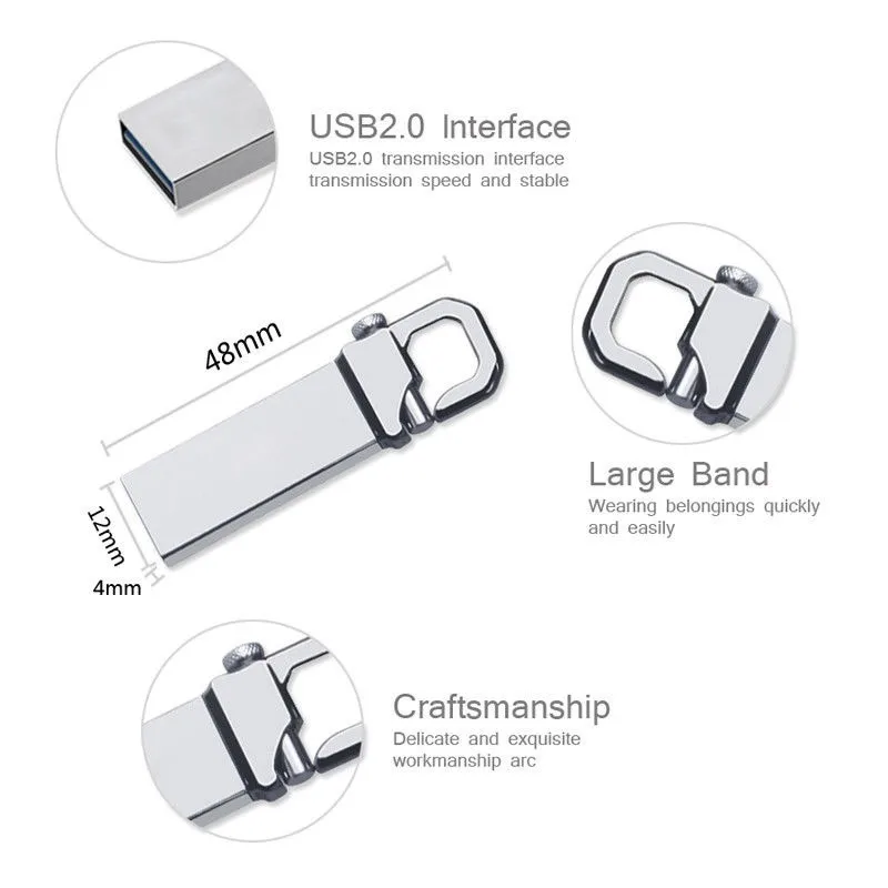 Cle Usb Flash Drive 32 GB флешки 16 64 8 Pen 128 Memory Stick новые металлические Memoria памяти ключа