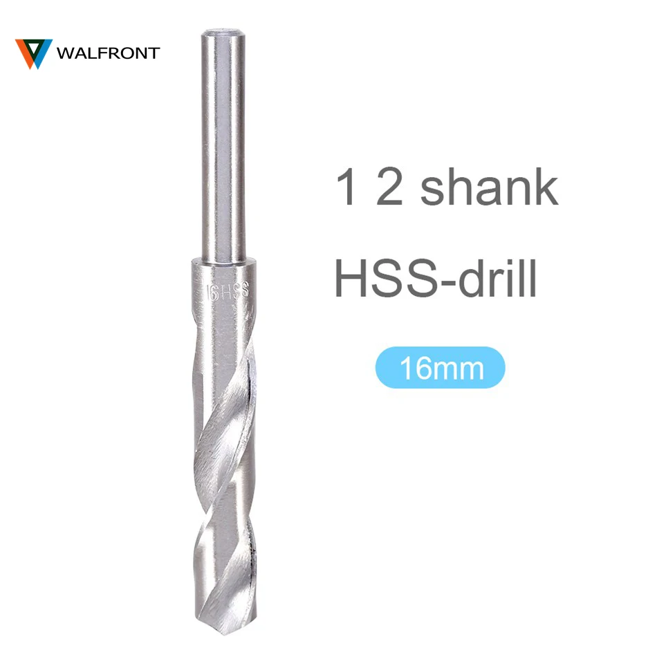 WALFRONT 14 25mm Hex Shank HSS Screw Drill 1/2'' Straight Shank Twist