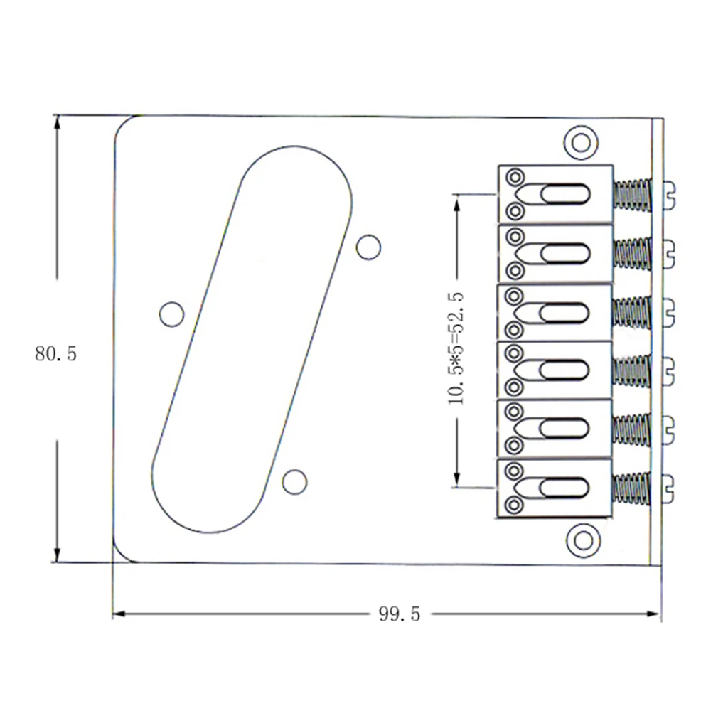 Roller Saddle Bridge with Single Coil Pickup Hole for Tele TL Guitar Parts