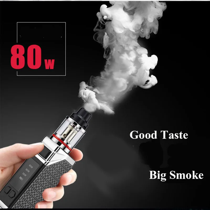 FERSHA 80 Вт Супер дым электронная сигарета кальян vape комплект 2200 мАч батарея мод 2 8