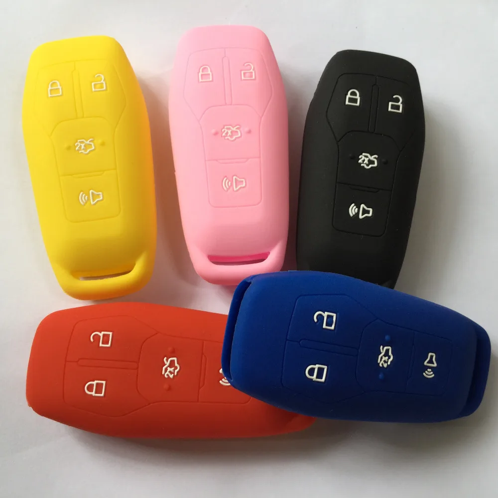 Lots Of 5 Silicone Smart Key Cover For Ford Fusion Edge Explorer Mustang 4 Button FOB Shell Holder | Автомобили и мотоциклы