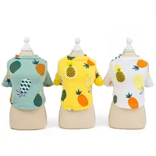 Одежда для домашних животных; футболка с изображением ананаса для собак; сезон весна-лето