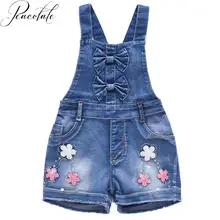 От 3 до 7 лет, летний детский комбинезон для маленьких девочек, шорты, джинсовые шорты, мужские хлопковые джинсы, комбинезон на подтяжках