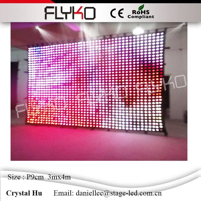 

High technology soft led cloth video curtain led vision curtain suitable for festival party ,bars , concert etc