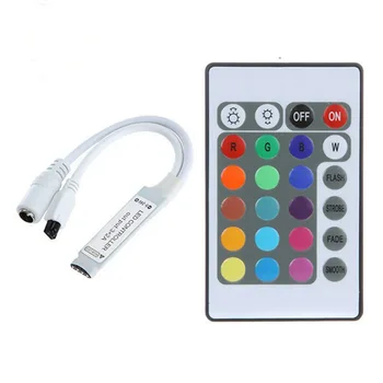 

Mini DC12V24 key RGB controller infrared remote control, mini receiver controller light bar module