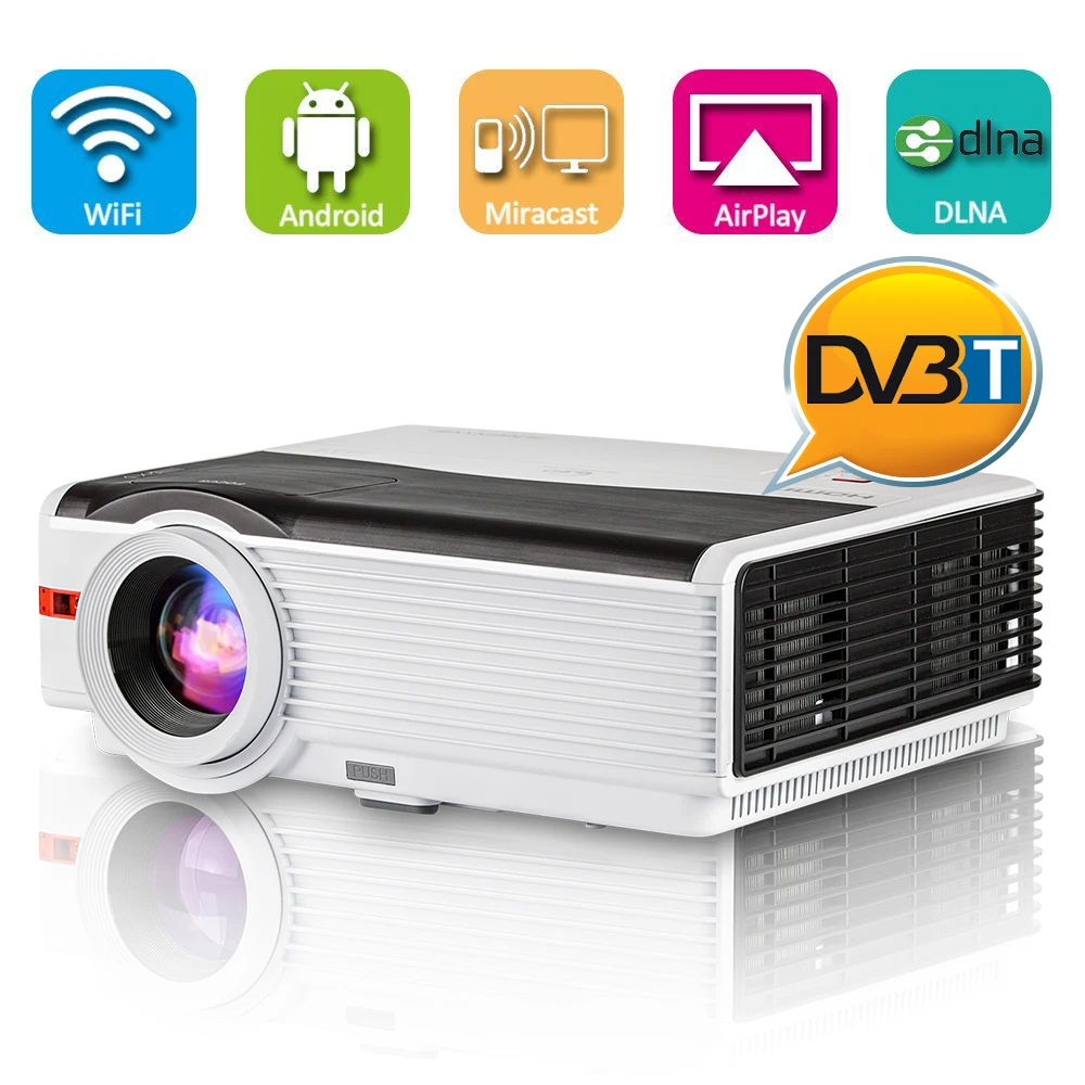 Android WIFI LED Projector for Home Theater Cinema Movie Office