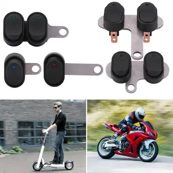 

12V Universal Motorcycle Scooter LED Headlight Handlebar Light Headlamp Adjustable Mount Waterproof On Off Switch with Indicator