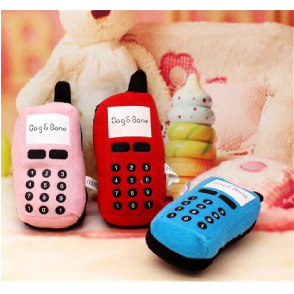 

Hateli Dog Toy Cute Pretty Mobile Plush Sound Pet Toy Phone Plush Sounding Toy
