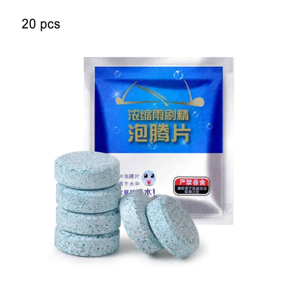 Effervescent Tablets for Auto Car Windshield Glass Clean Washer Tablets Detergent Car Window Cleaner 7 tablets