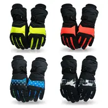 Зимние спортивные теплые флисовые перчатки для мужчин и женщин, лыжный сноуборд скейтинг снегоход противоскользящие водонепроницаемые ветрозащитные