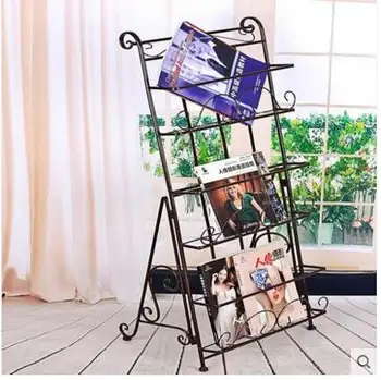 

Magazine rack European - style wrought iron letters and books