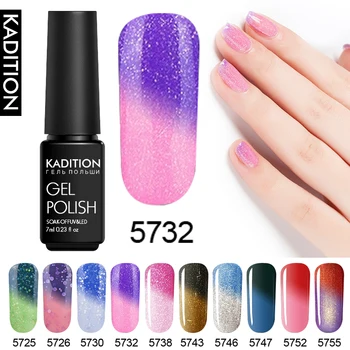 

KADITION 7ml Temperature Change 29 Color Thermo Gel Nail Polish Lacquers UV LED Gel Chameleon Nail Gel Polish Varnish Nail Art