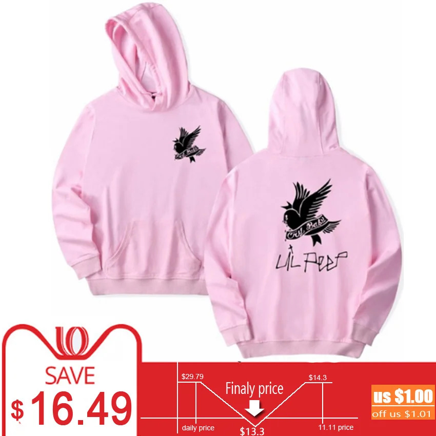 Толстовка Lil Peep для мужчин и женщин уличная одежда с капюшоном свитшот накидкой в