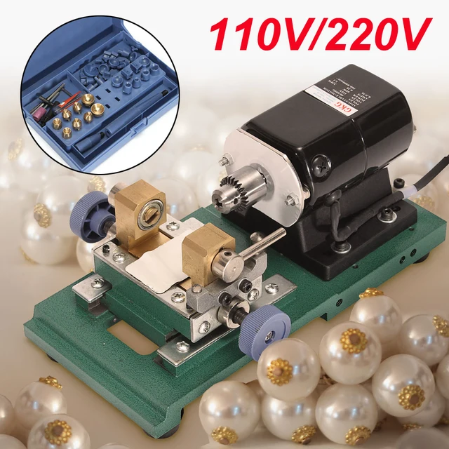 110V/220V 280W 60Hz Pearl Drilling Holing Machine Driller Bead Jewelry Punch Engraving Engraver Machine Tool Full Set