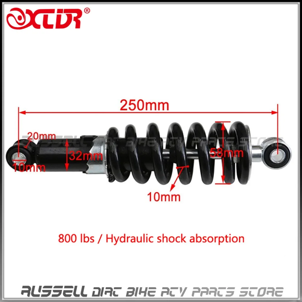 240 мм, 250 мм, 260 мм, 270 мм, 290 мм, гидравлический амортизатор, подвеска для кросса, грязи, питбайк, квадроцикл, квадроцикл, аксессуары для мотокросса, фунтов