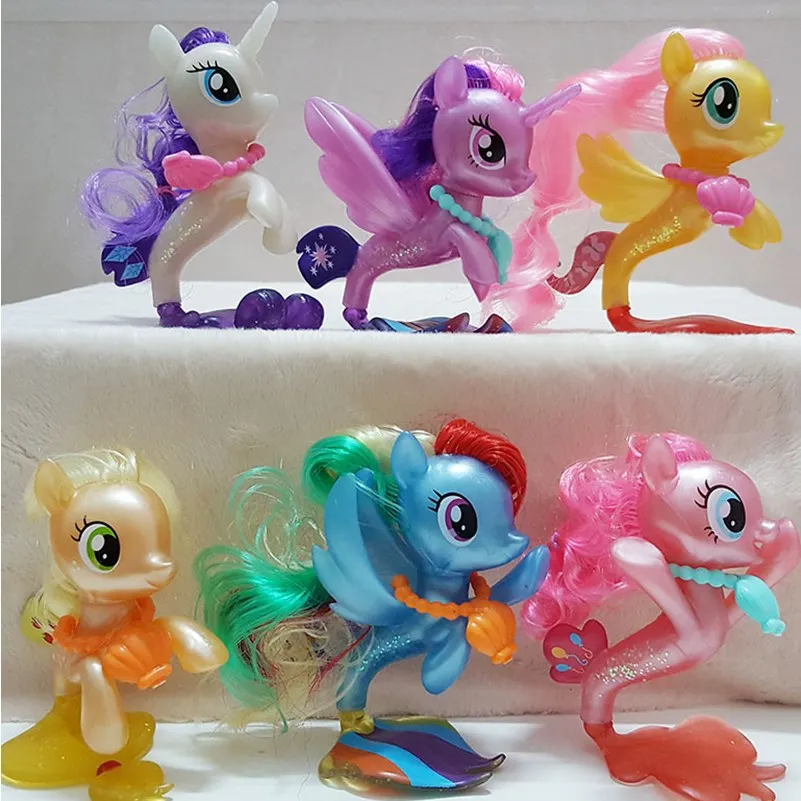 

6Pcs/Set Unicorn Horse Twilight Sparkle Rainbow Dash Apple Jack Rarity Fluttershy Pinkie Pie Action Toy Figures