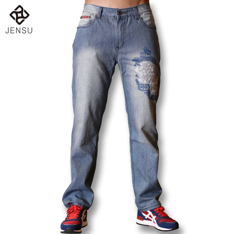 Plus Size Wholesale Brand Jeans Men Pants Leisure Casual Pants Newly Style Zipper Straight Cotton Men