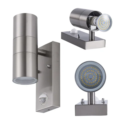 Conduzida da Parede Impermeável ao ar Varanda com Motion Sensor de Dois Cabeça Dupla Movimento Indução Luz Livre Auto on Off Luzes Led Lado 5 w Ip65