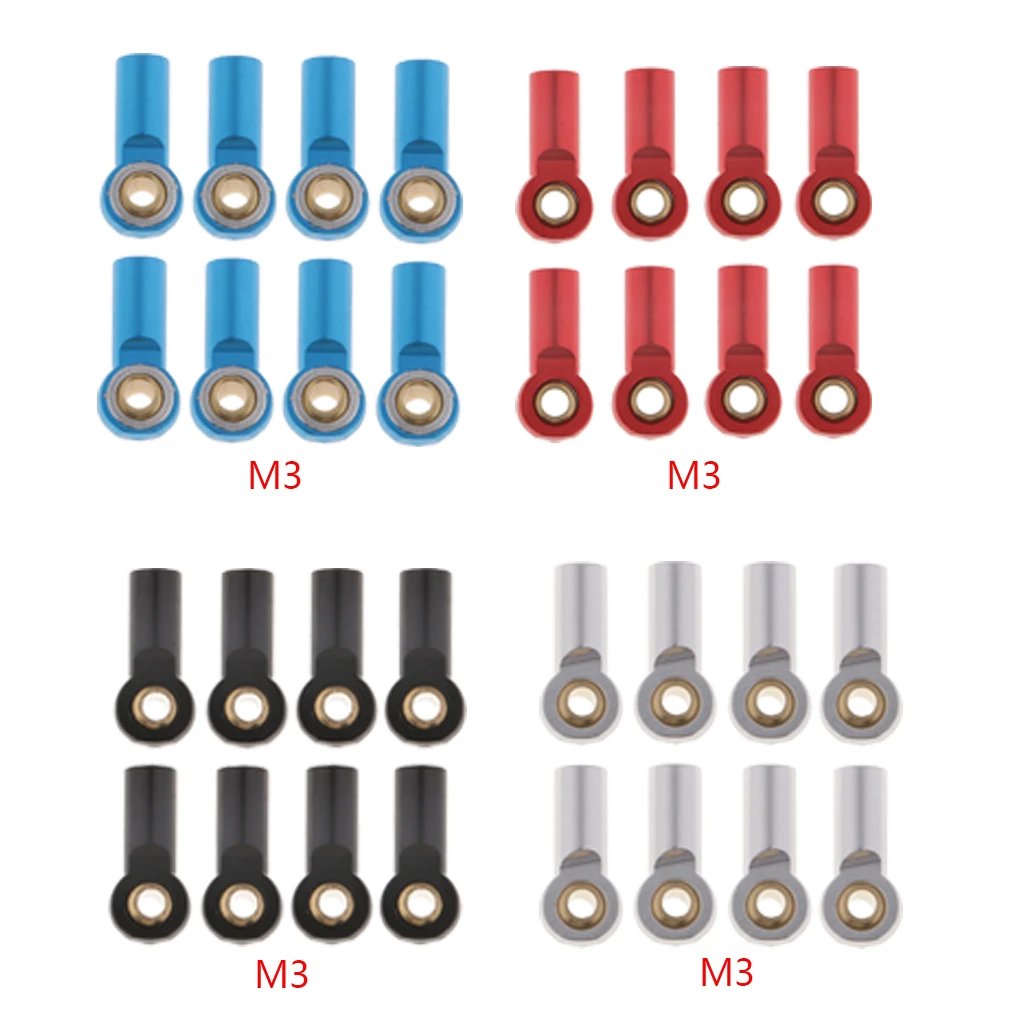 8 PCS M3 Metal Ball Head Holder Tie Link Rod End Joint RC Climbing Crawler Car